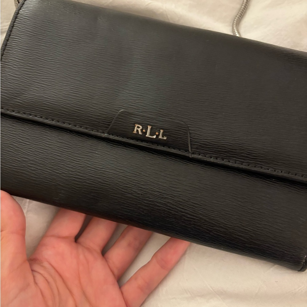 Ralph Lauren Black Wallet on a Chain - Picture 2 of 5